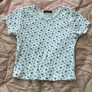 Brandy Melville blue rose t-shirt